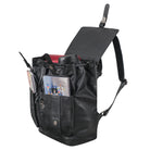 großer schwarzer Lederrucksack für Herren