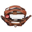 Rucksackhandtasche modern Leder braun