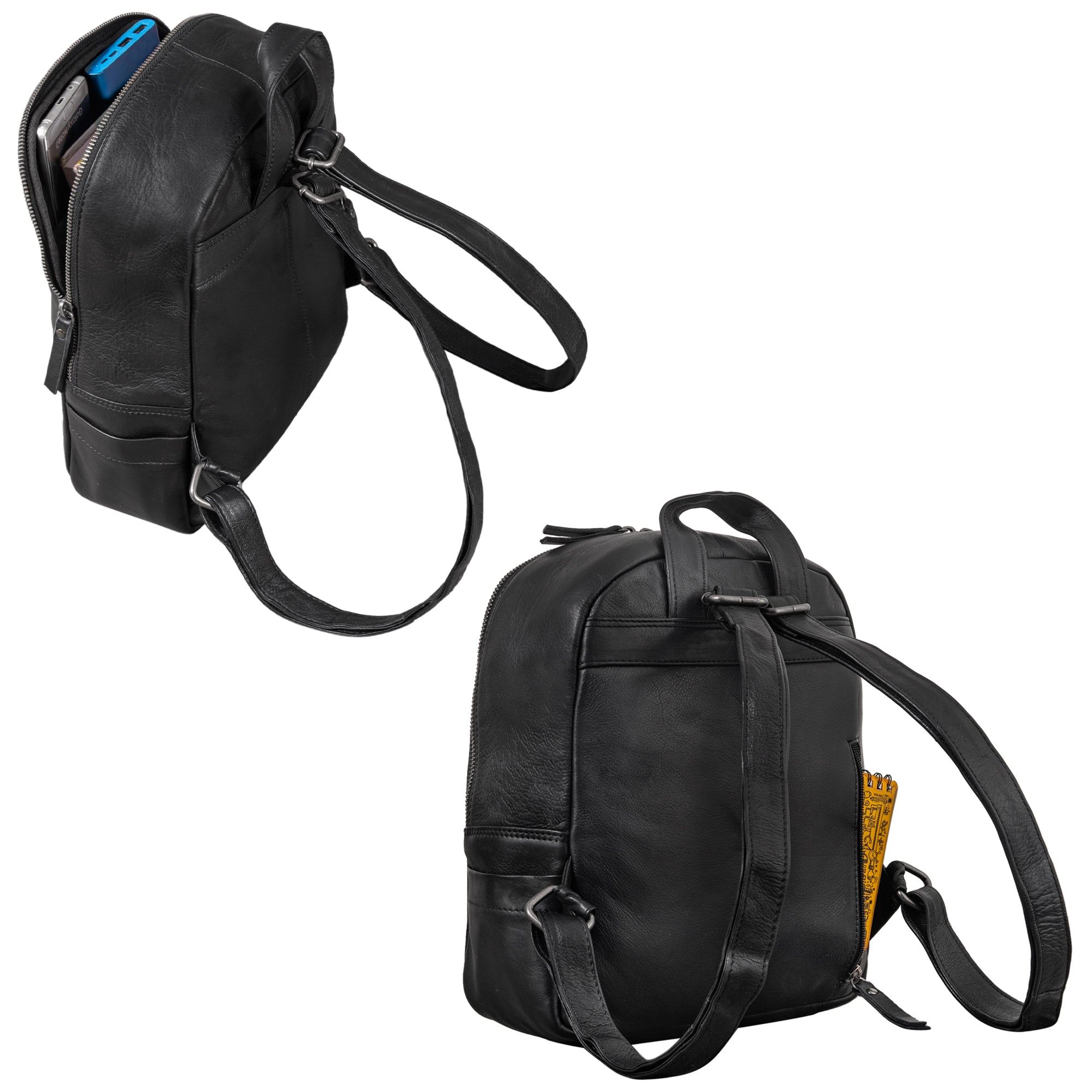 Rucksack damen gross leder schwarz