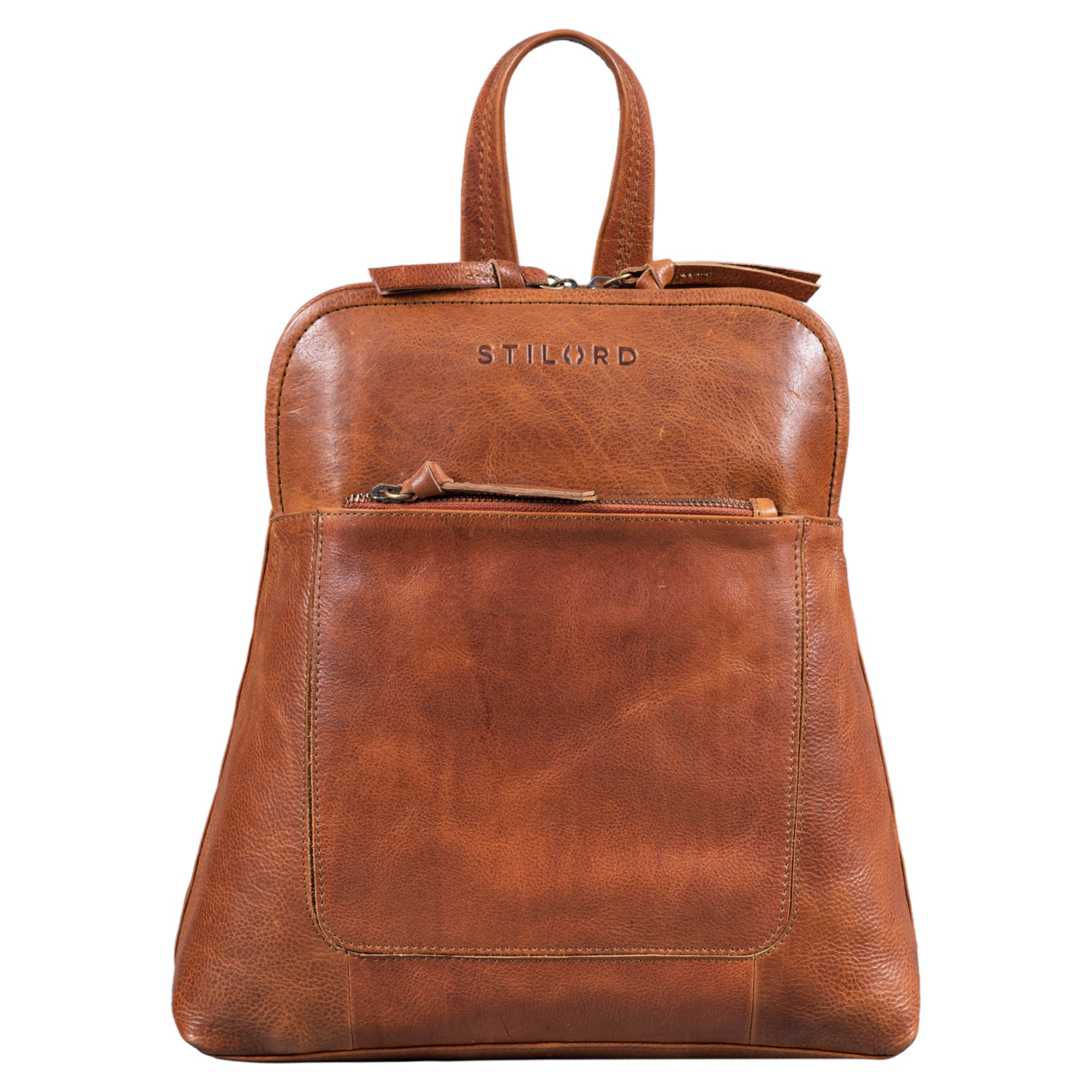 Vintage Rucksack Tasche Leder Damen