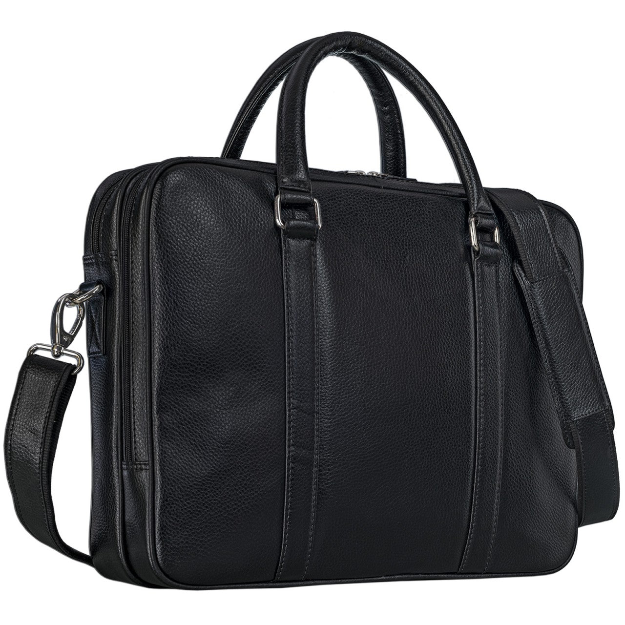 Ledertasche 15,6 Zoll schwarze Laptoptasche Büro Arbeit