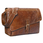 Schultertasche Leder Vintage braun