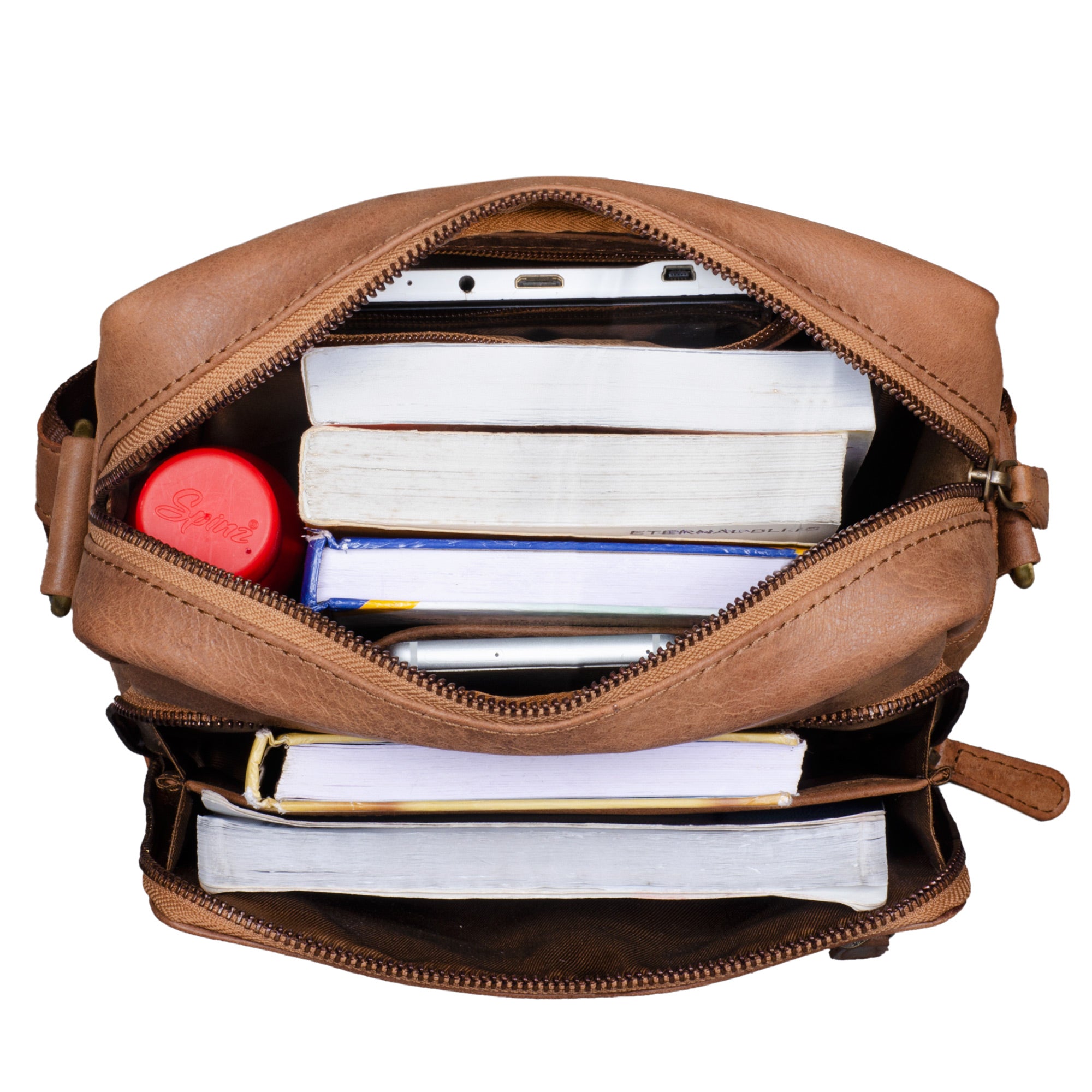Herrentasche Echtleder klein braun