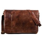 Herrentasche 15.6 Zoll Laptopfach echtes Leder