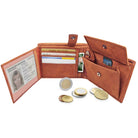 Etui-Geld-braun-Leder