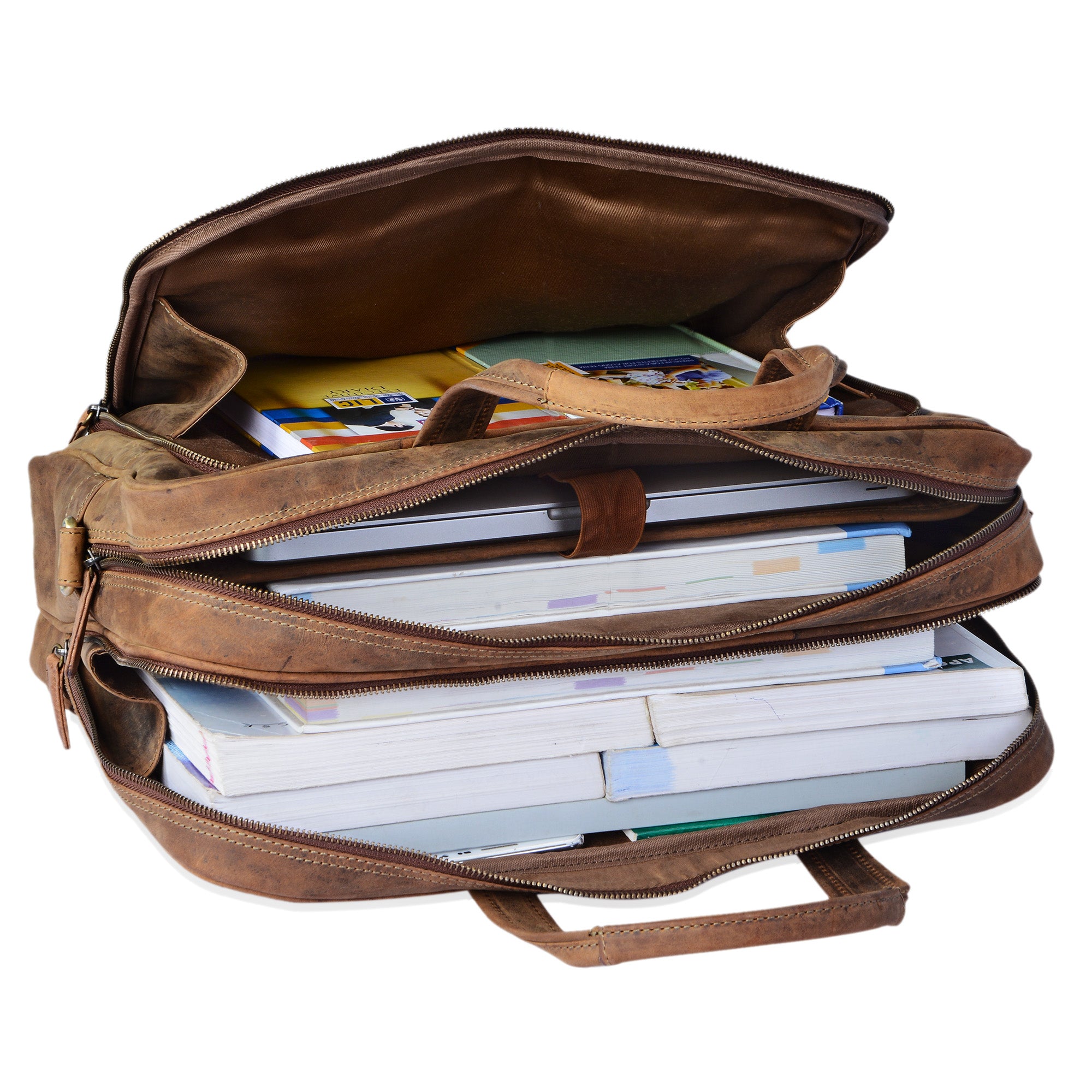 Ledertasche mit Schultergurt groß XL Herren Damen