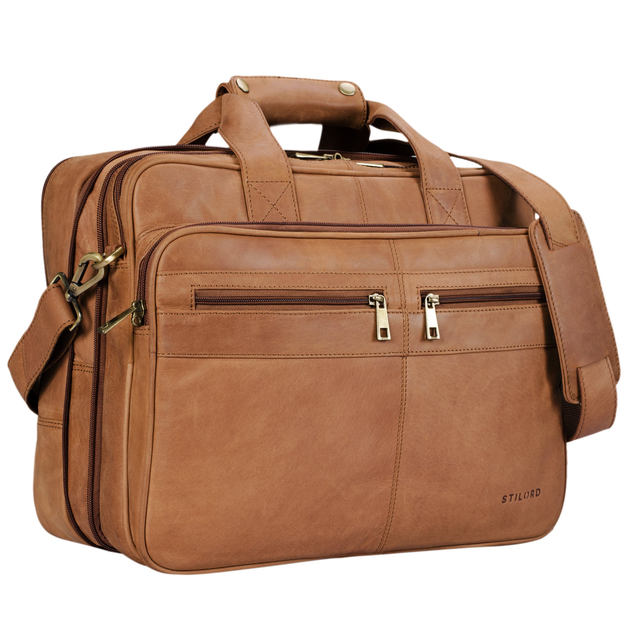 Vintage Lehrertasche Leder braun