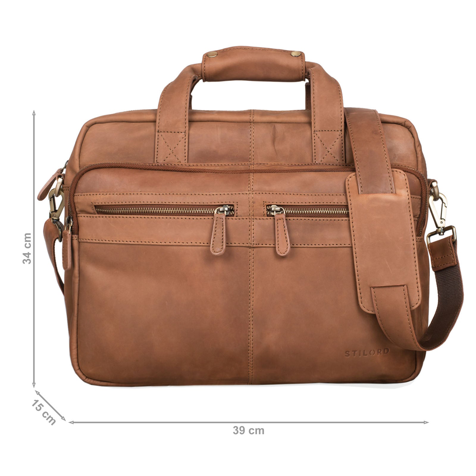 Vintage Leder Lehrertasche braun