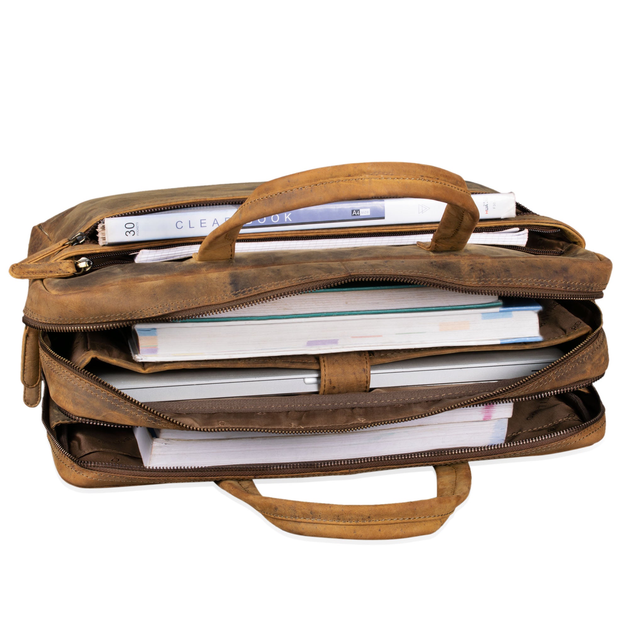 Ledertasche Lehrertasche zum Umhängen XL