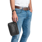 Handgelenktasche Echtleder Männer