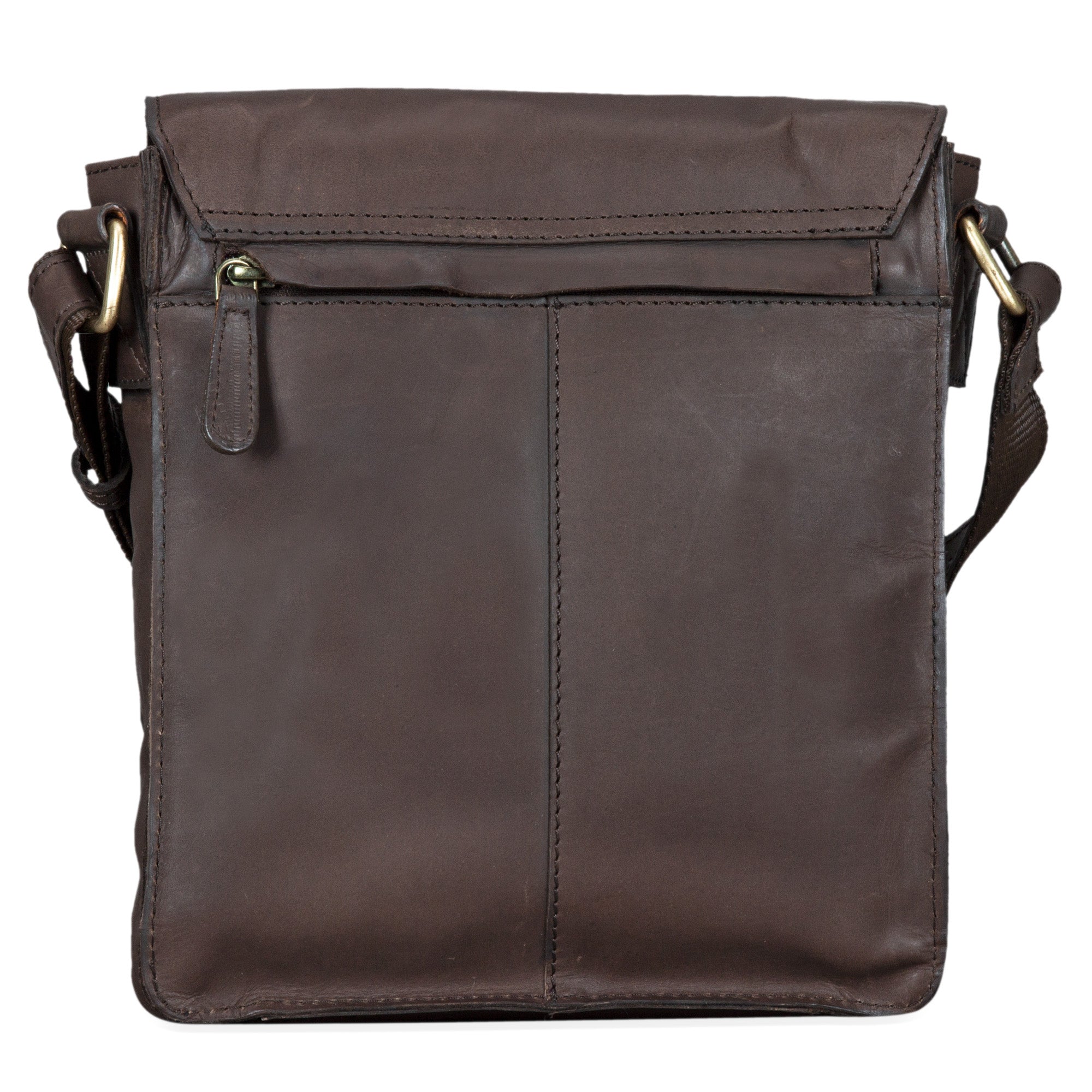 Echtleder Messenger Bag dunkelbraun