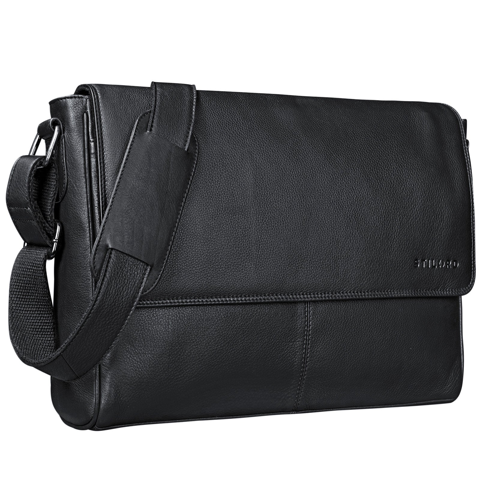 Schwarze Ledertasche Vintage
