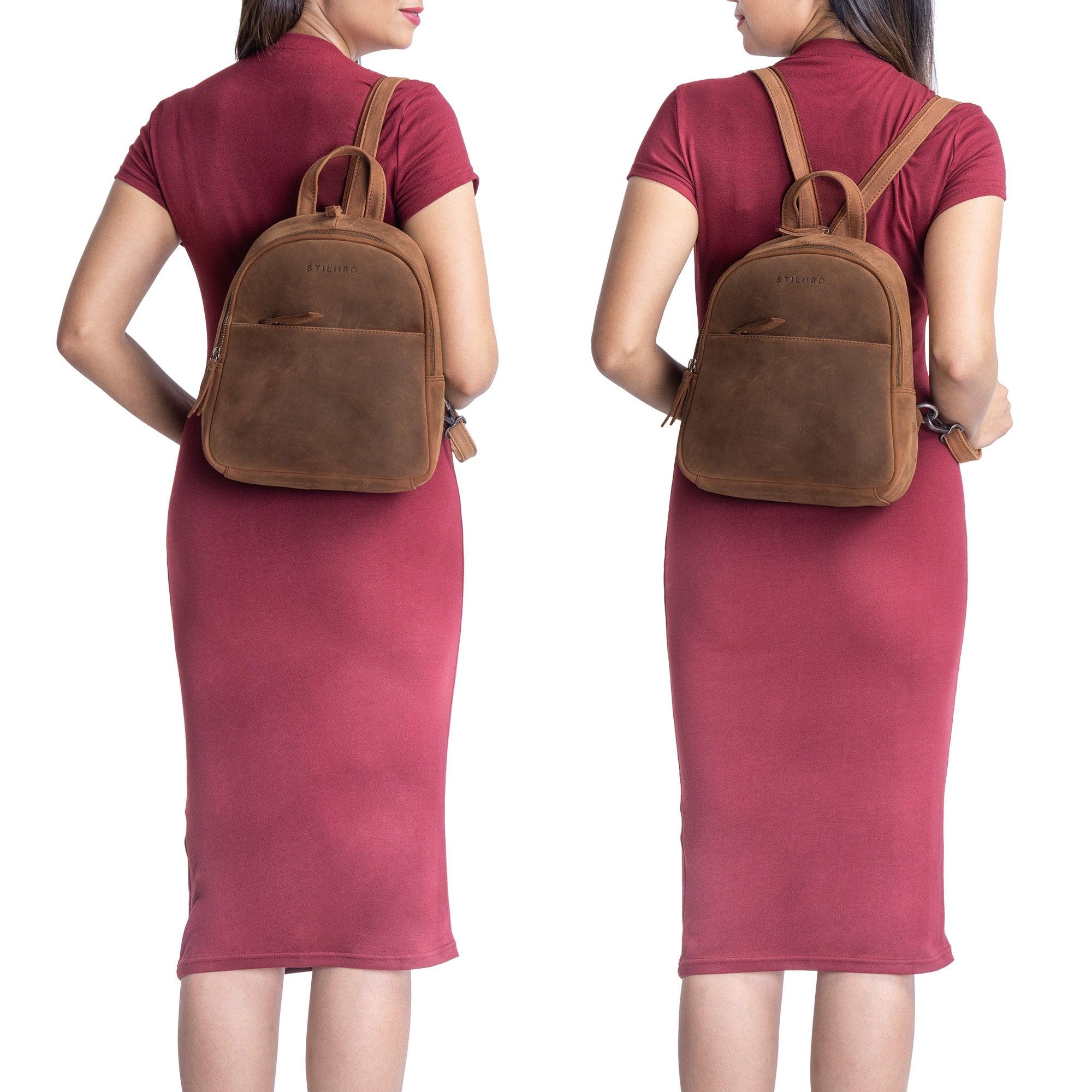 Rucksack Mini Leder braun