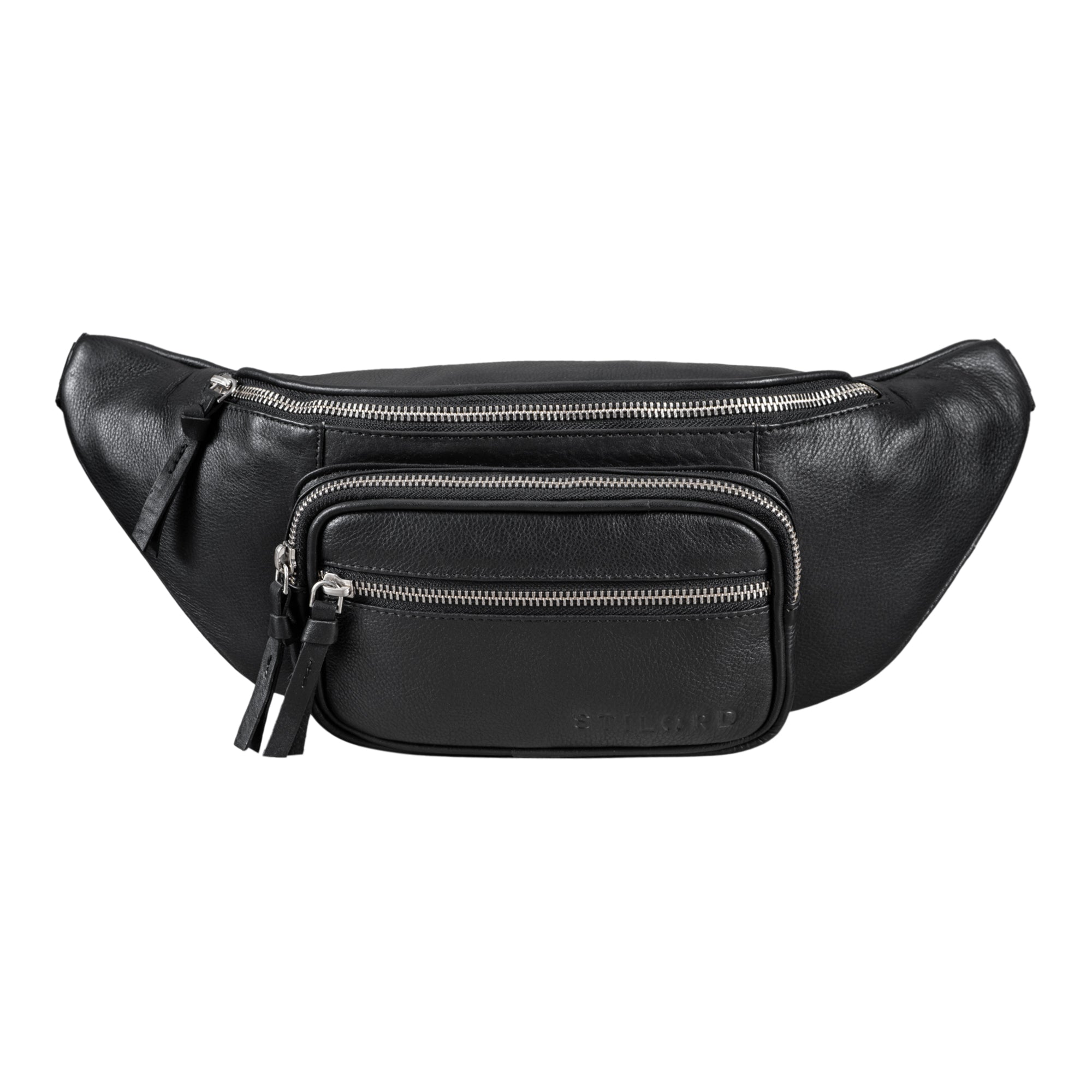 Hochwertige Gürteltasche leder schwarz
