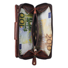 Portemonnaie Leder dunkel braun