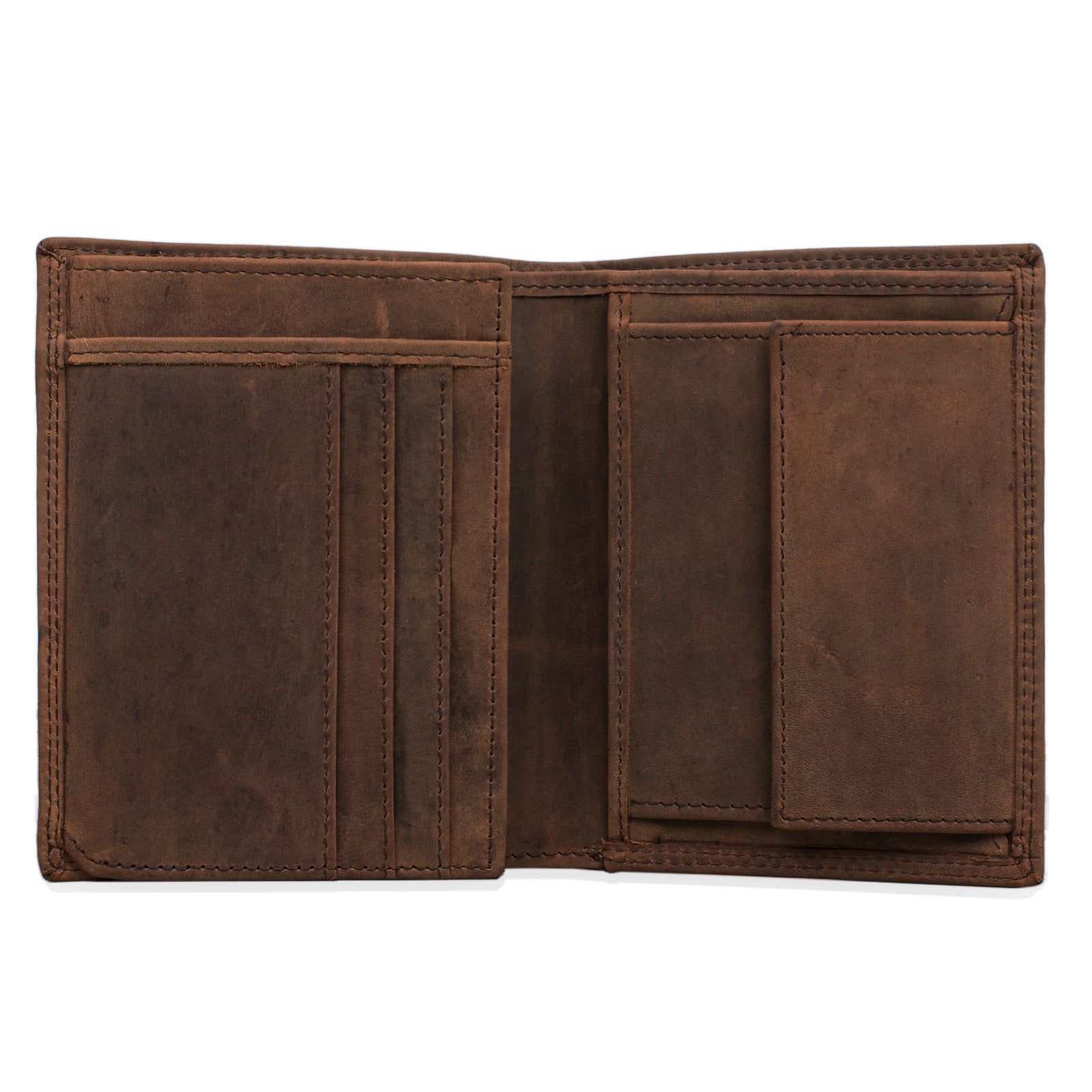 Portemonnaie Leder Hochformat Braun