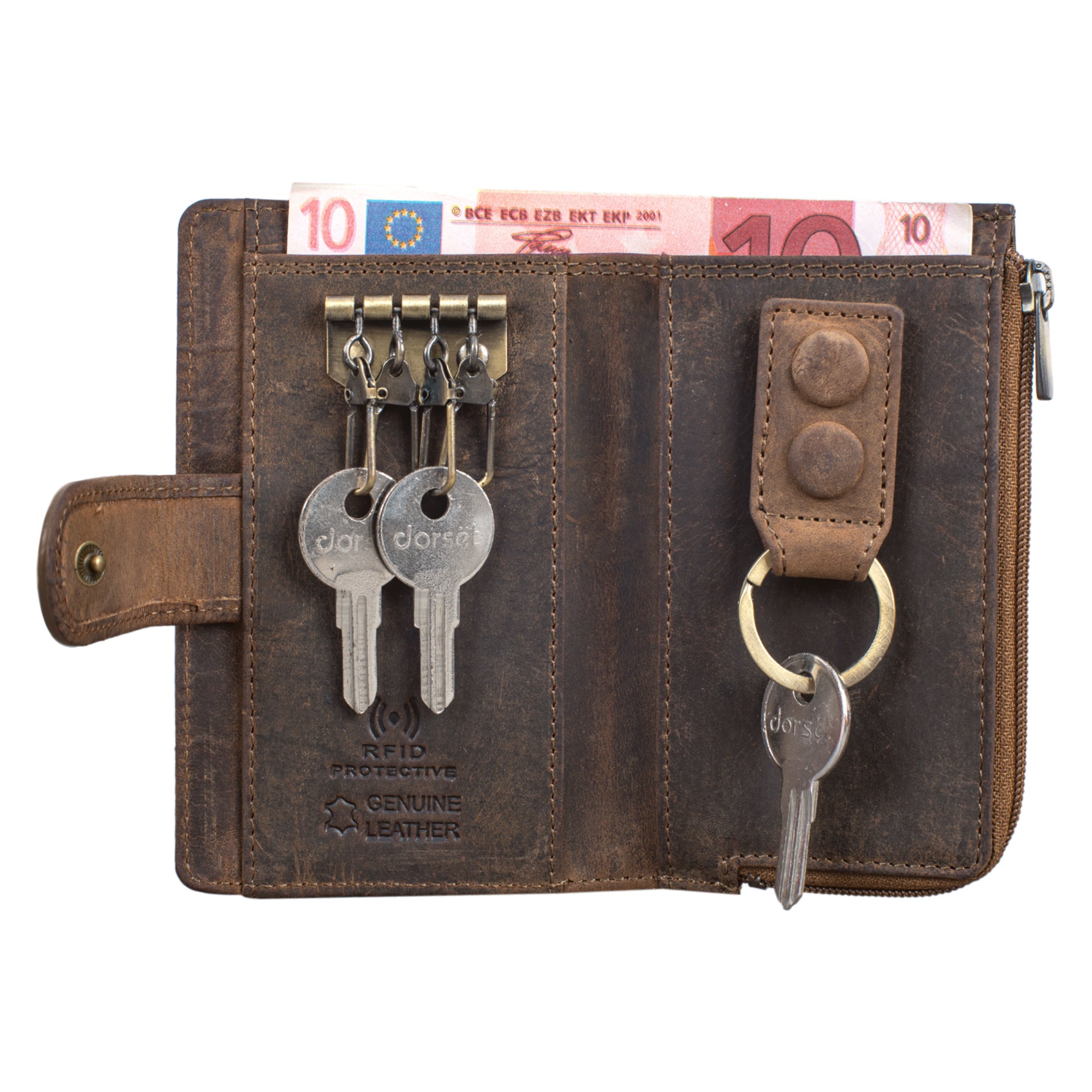 Mini Portemonnaie Leder braun