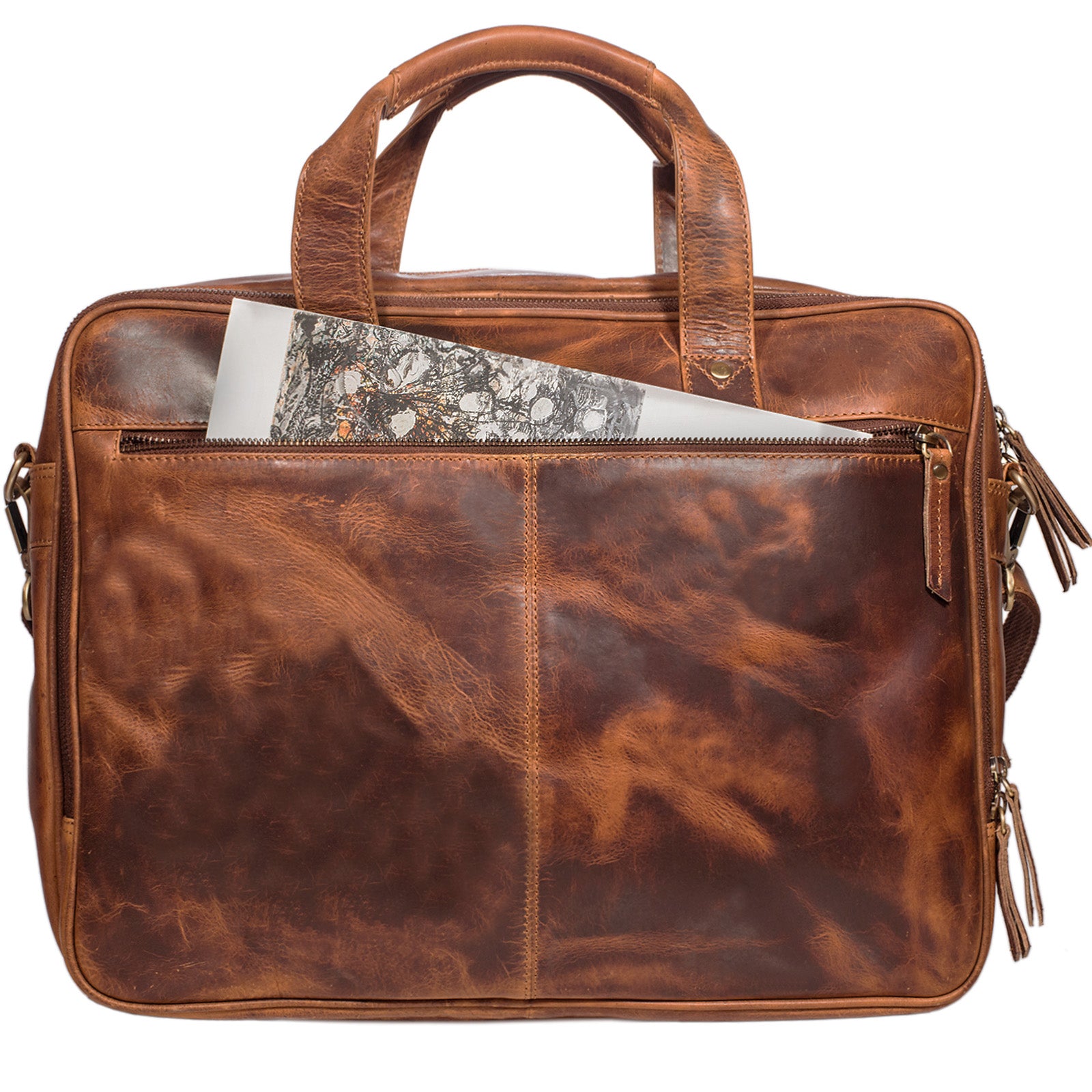 Bürotasche Retro Leder braun