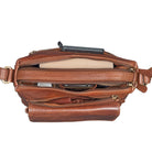 Täschchen Damen Handtasche Leder braun