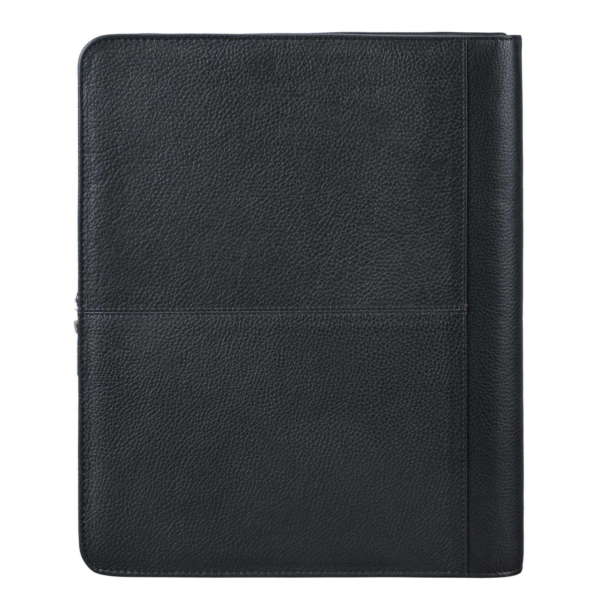 Leder Ringbuch schwarz mit Reißverschuss