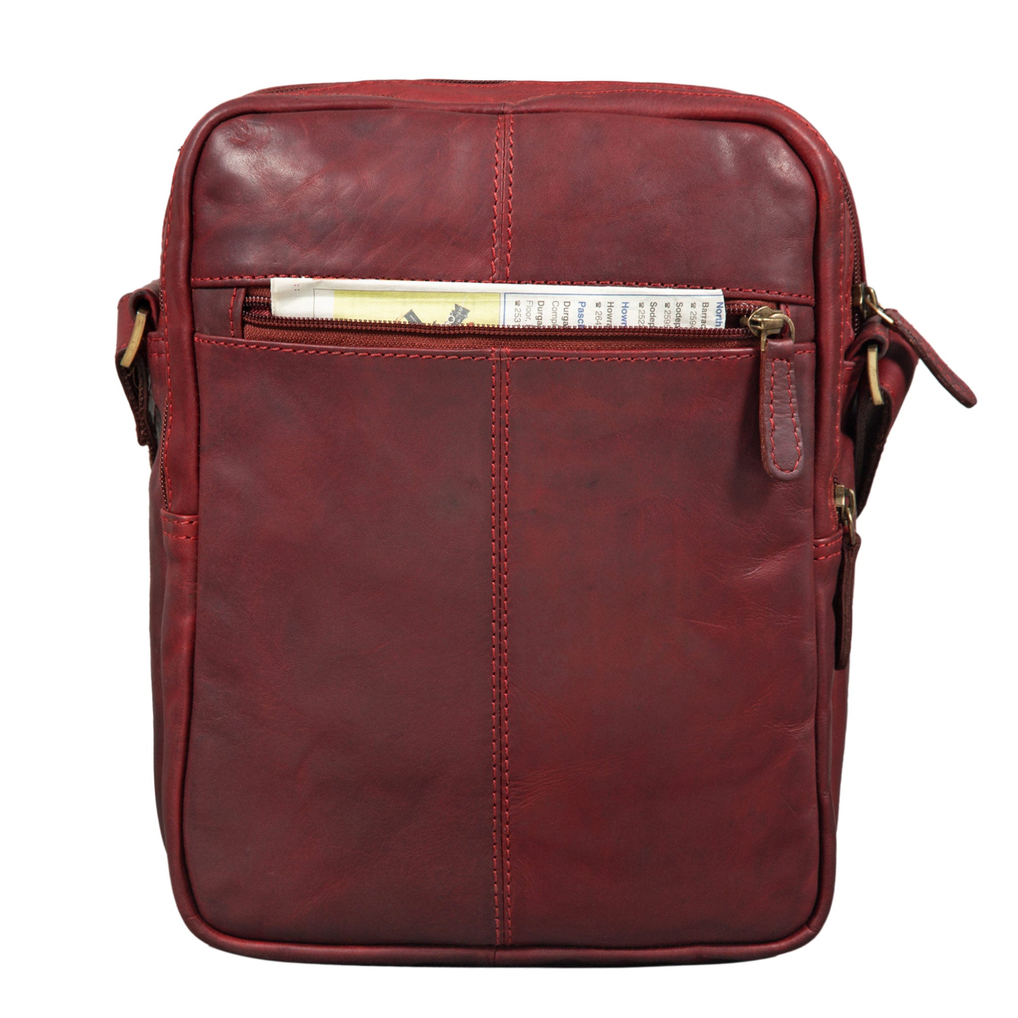 Cross Body Bag Leder rot