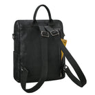 Leder Rucksack Damen schwarz