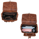 Brauner Rucksack Damen gross Leder