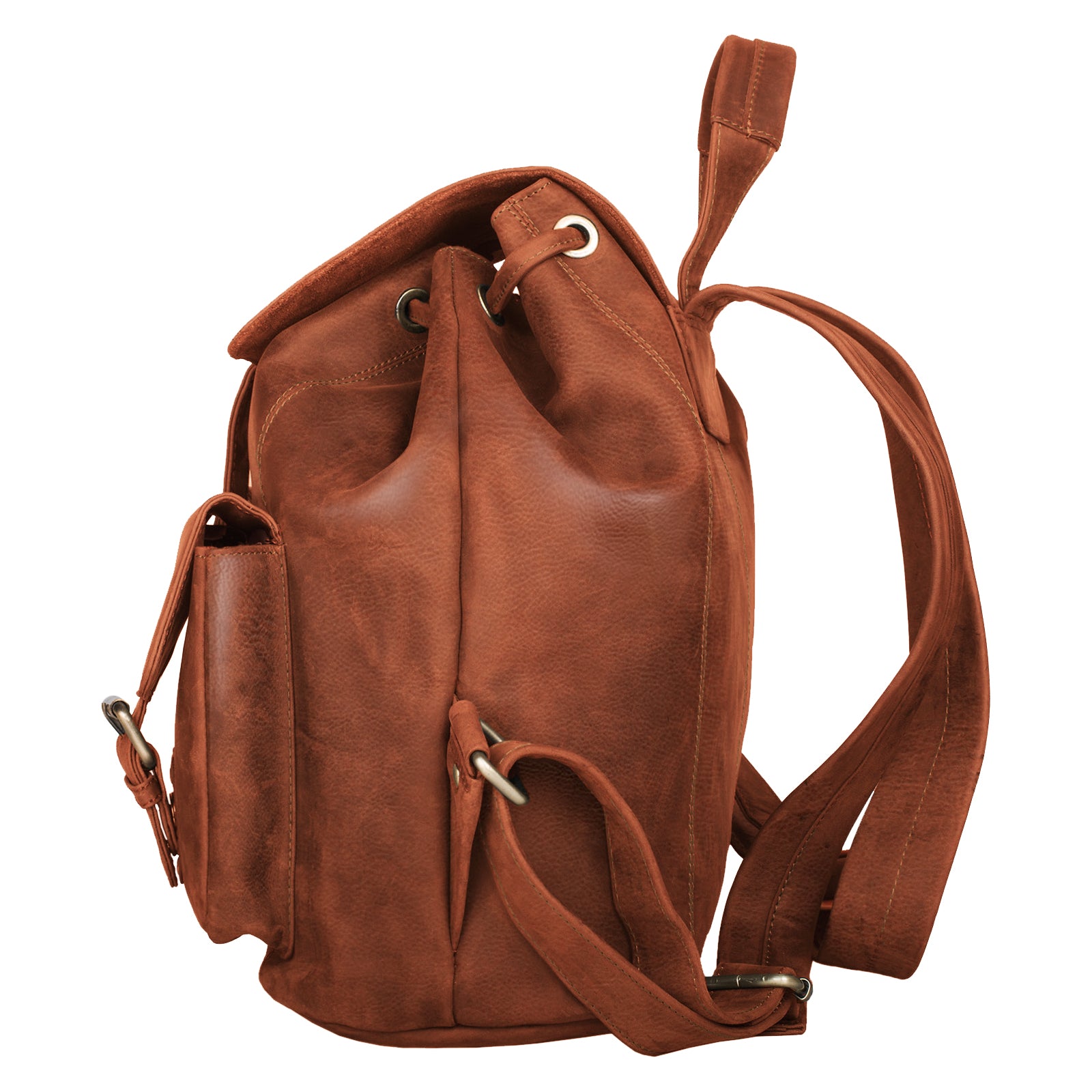 Rucksackhandtasche Leder Braun