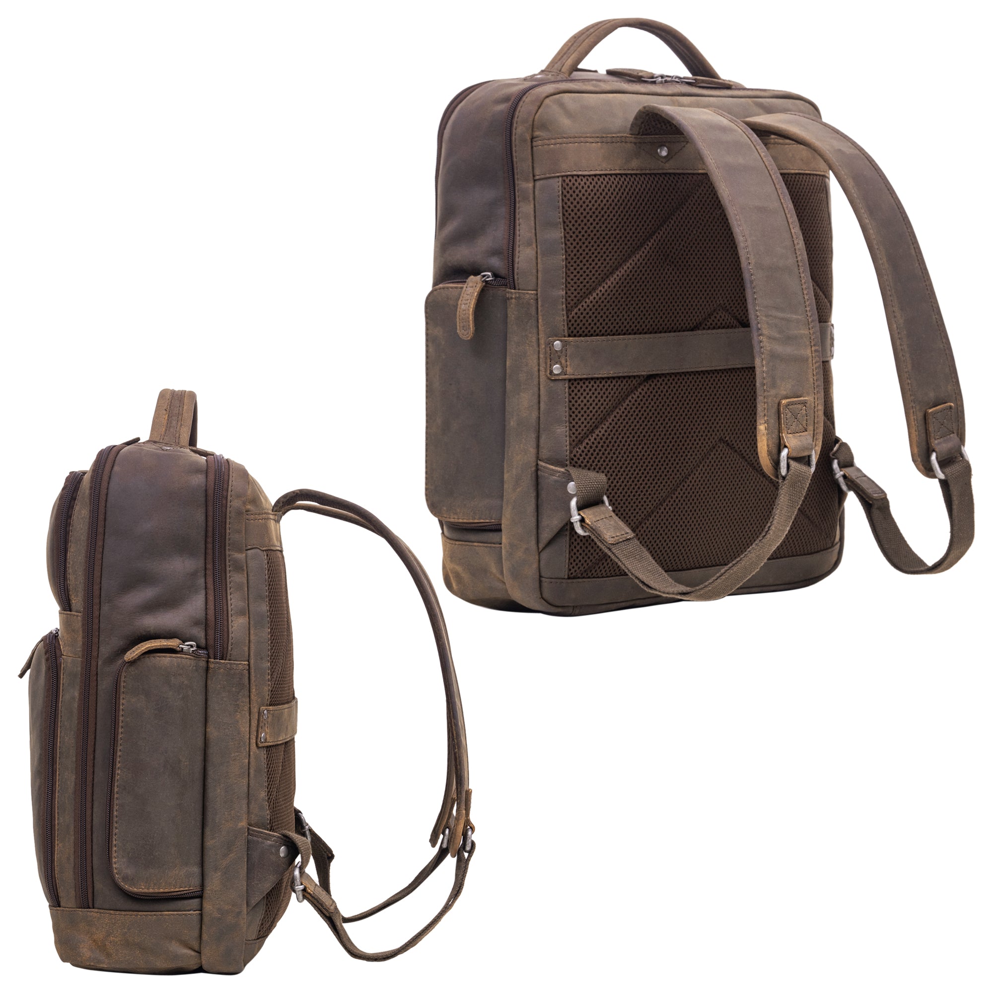 Brauner Leder Backpack
