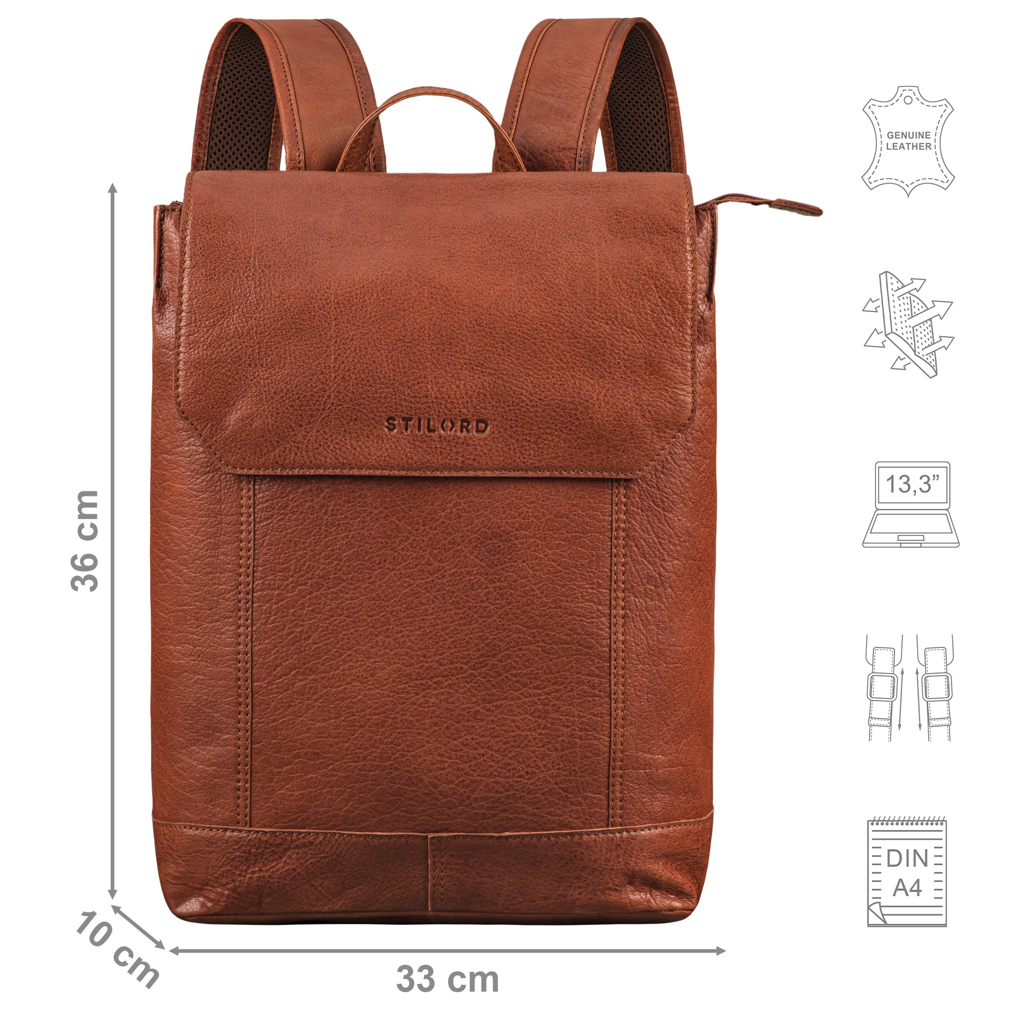 Schulrucksack Leder