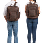 Leder Rucksack Herren Business