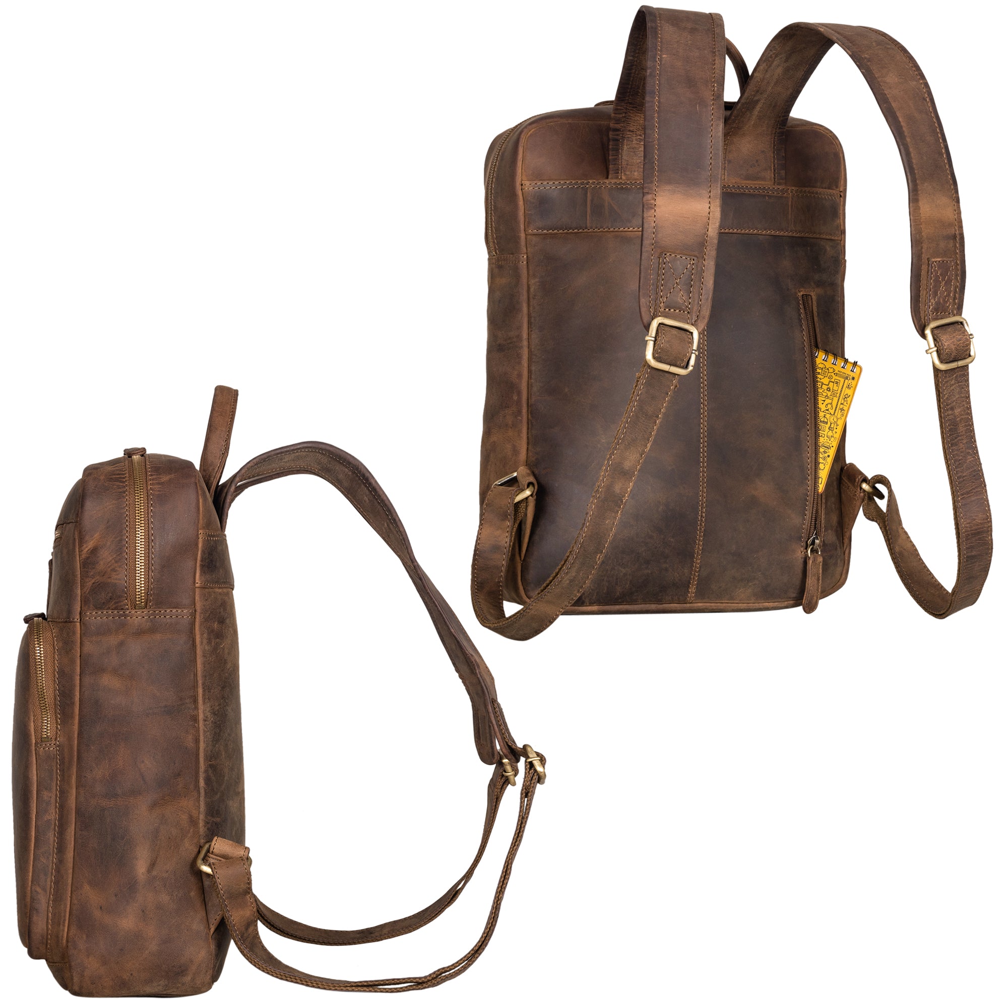 Lederrucksack Damen Schule
