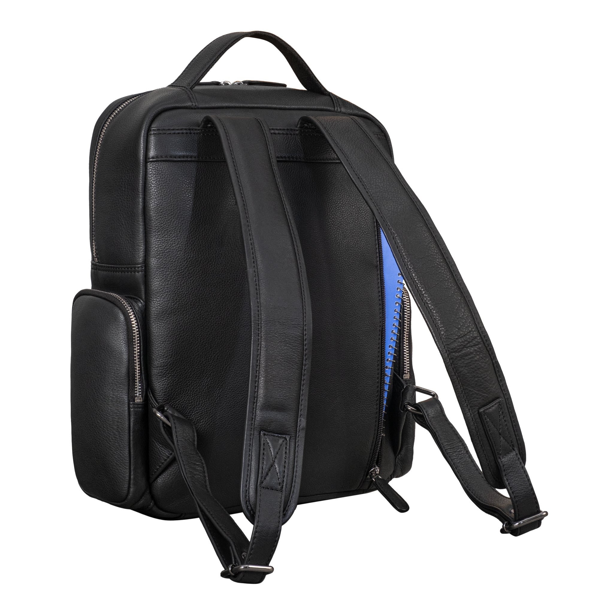 Echtleder Rucksack schwarz 