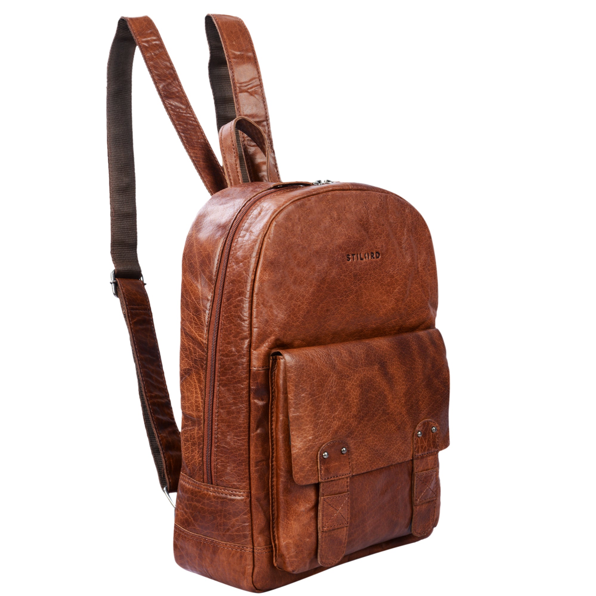Großer Leder Rucksack Vintage