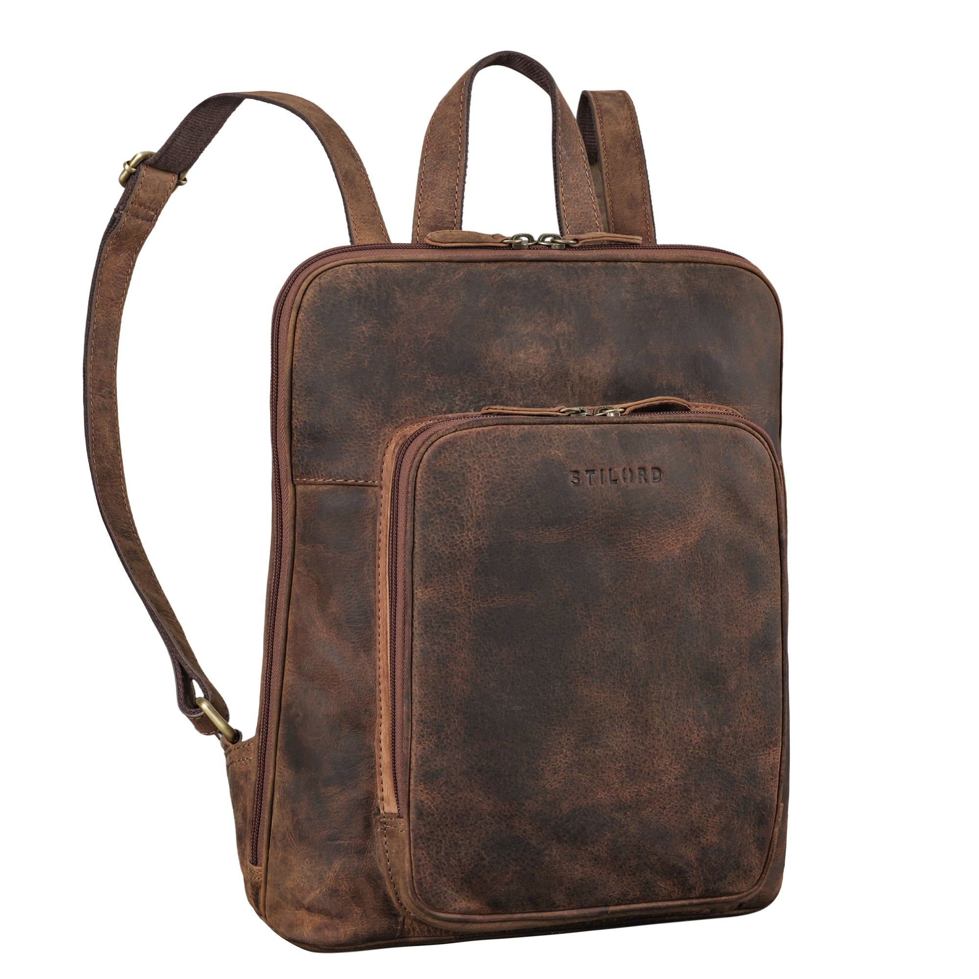 Rucksack Damen Leder braun