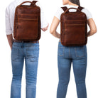 Unisex Schulrucksack Leder