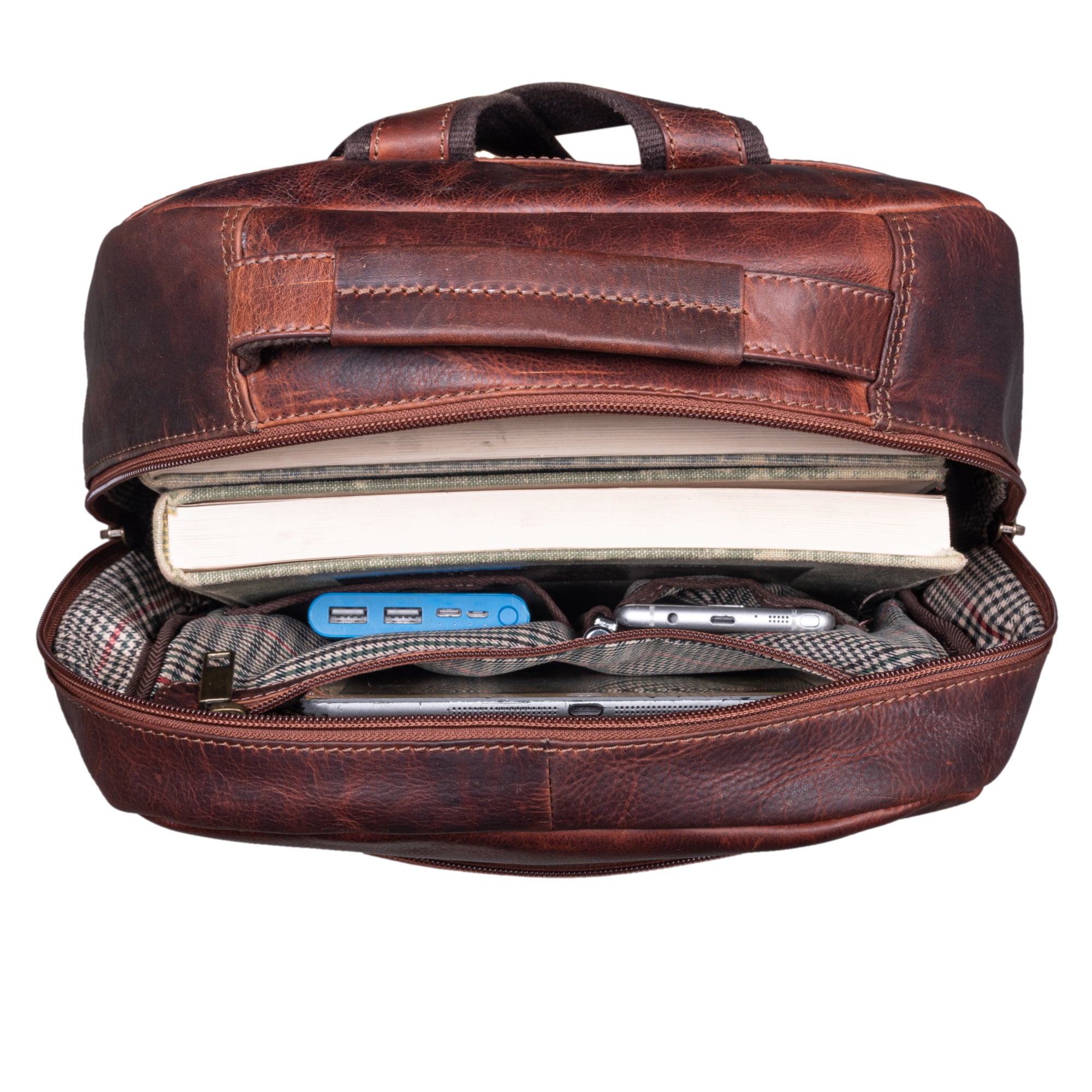Moderner Arbeitsrucksack Echtleder