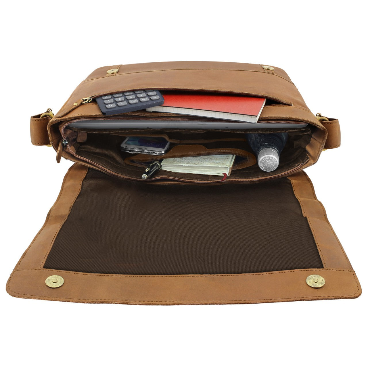 Ledertasche STILORD Echtleder für Frauen braun