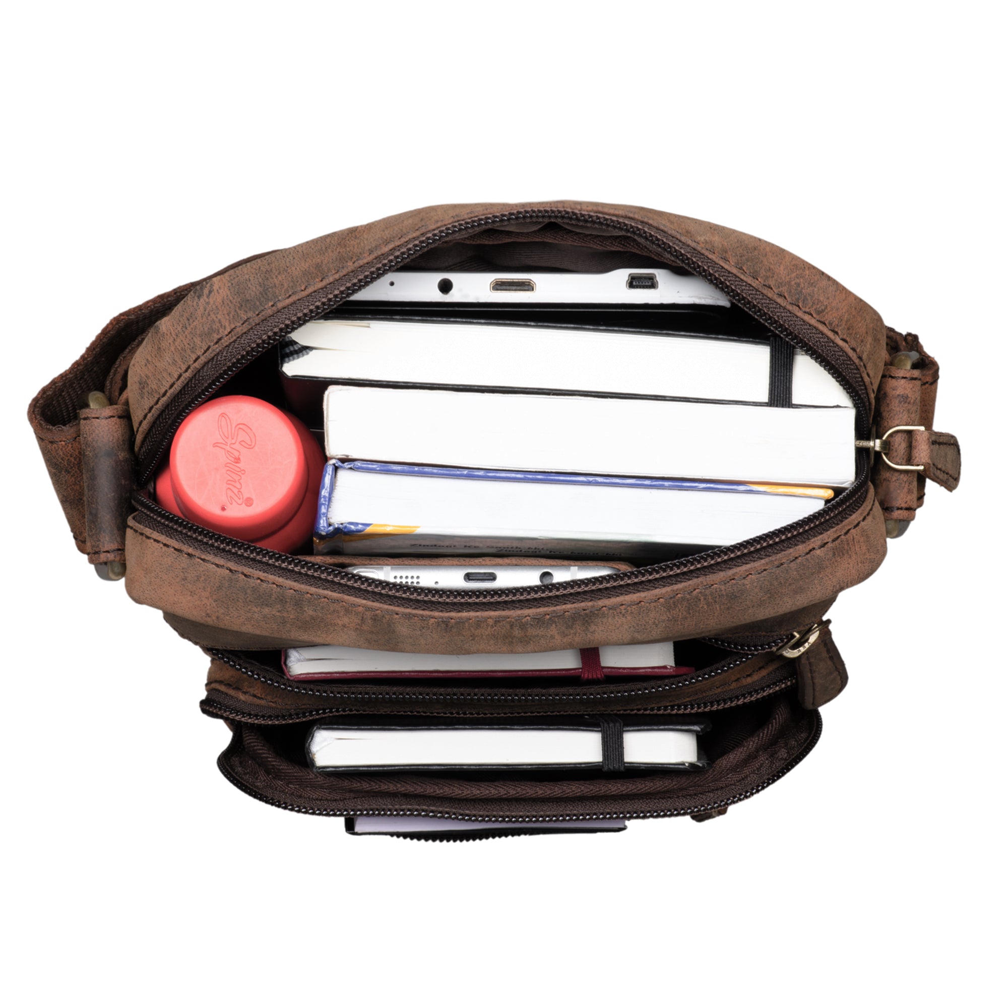 Schultertasche Rinds leder mann frau