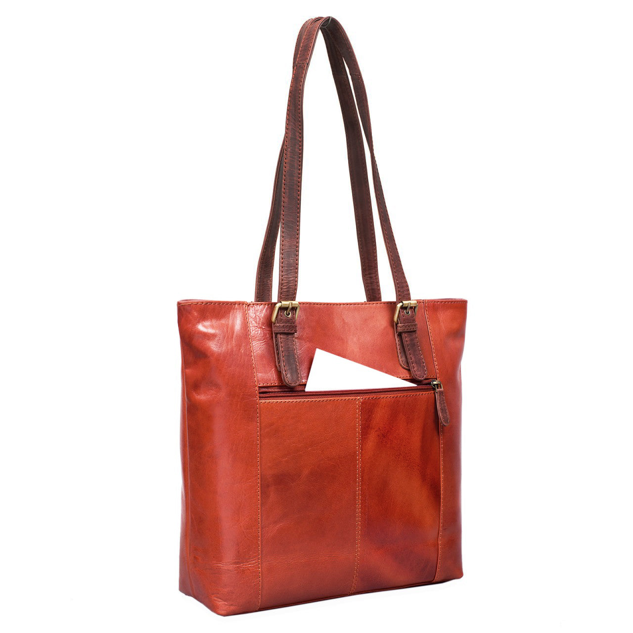 Schultertasche für Damen groß Vintage Leder