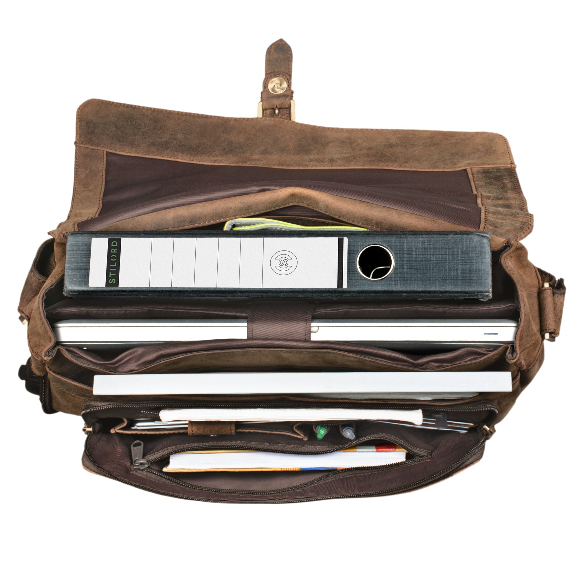 Unitasche Retro Vintage Leder braun