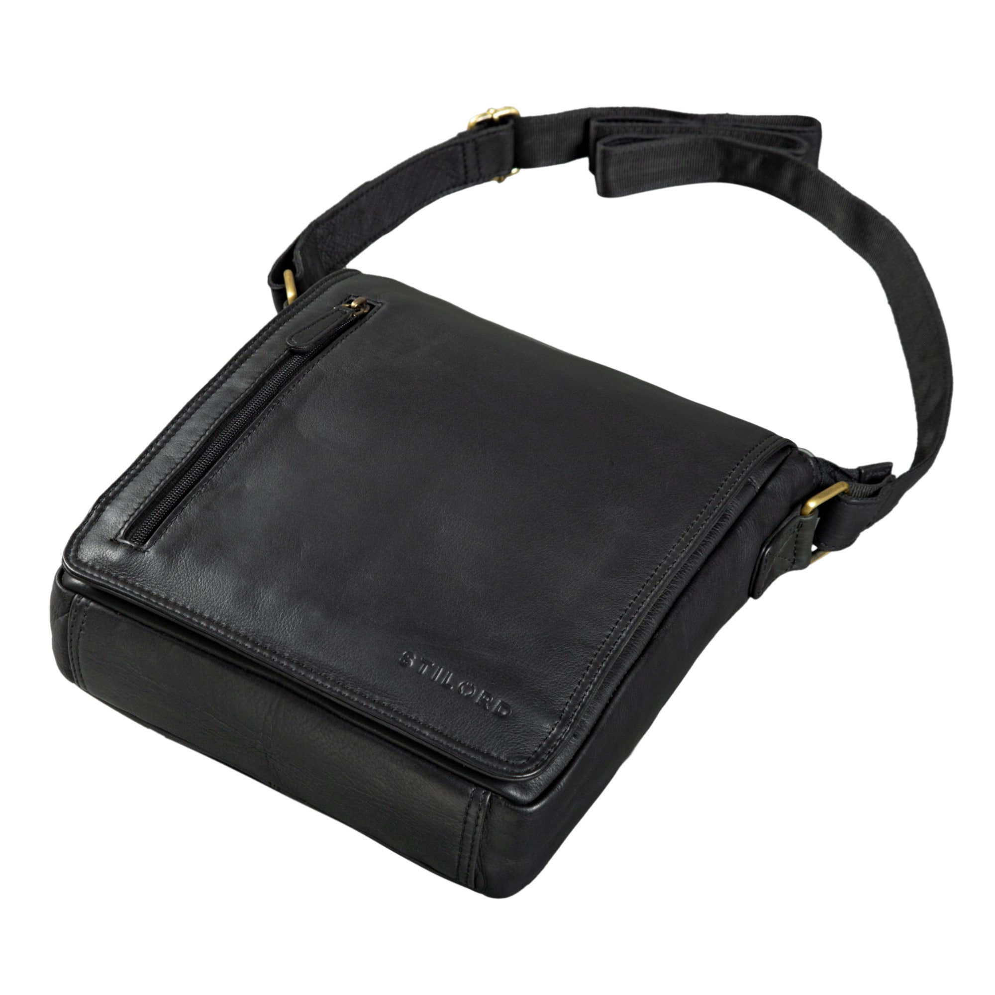 Ledertasche Männer Freizeittasche schwarz