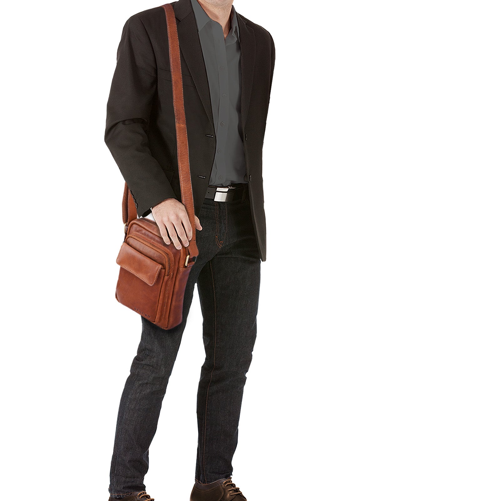 Schultertasche Leder Vintage