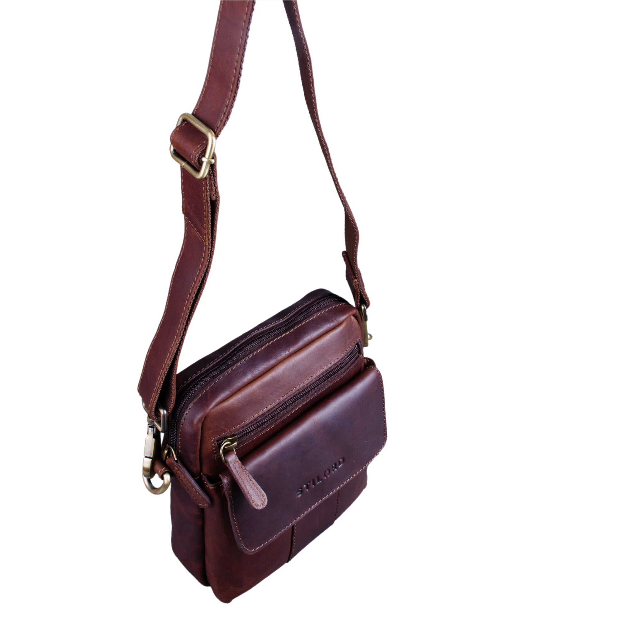 Ledertasche Schultertasche Männer Vintage braun