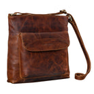 Schultertasche braun Leder Damen