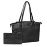 "Livia" Borsa Shopper Donna in Pelle Grande Set 2 Pezzi con Pochette o Portafoglio