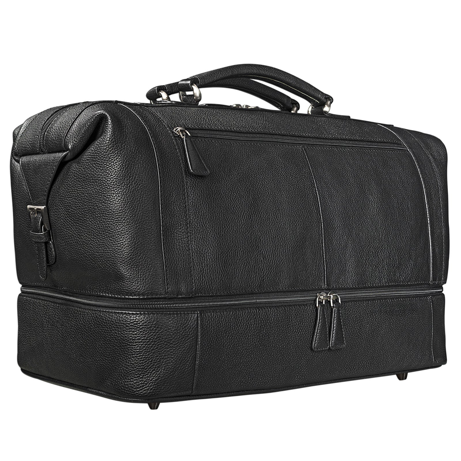 Leder Reisetasche Schwarz