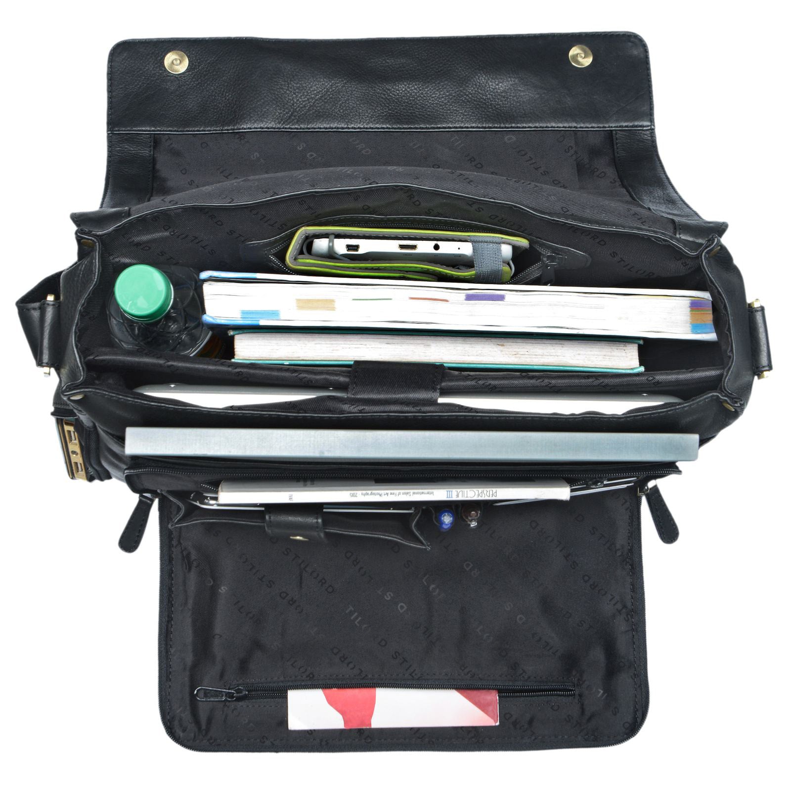 Schwarze Ledertasche Umhängetasche elegant