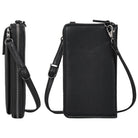 Handy Umhängetasche Leder schwarz