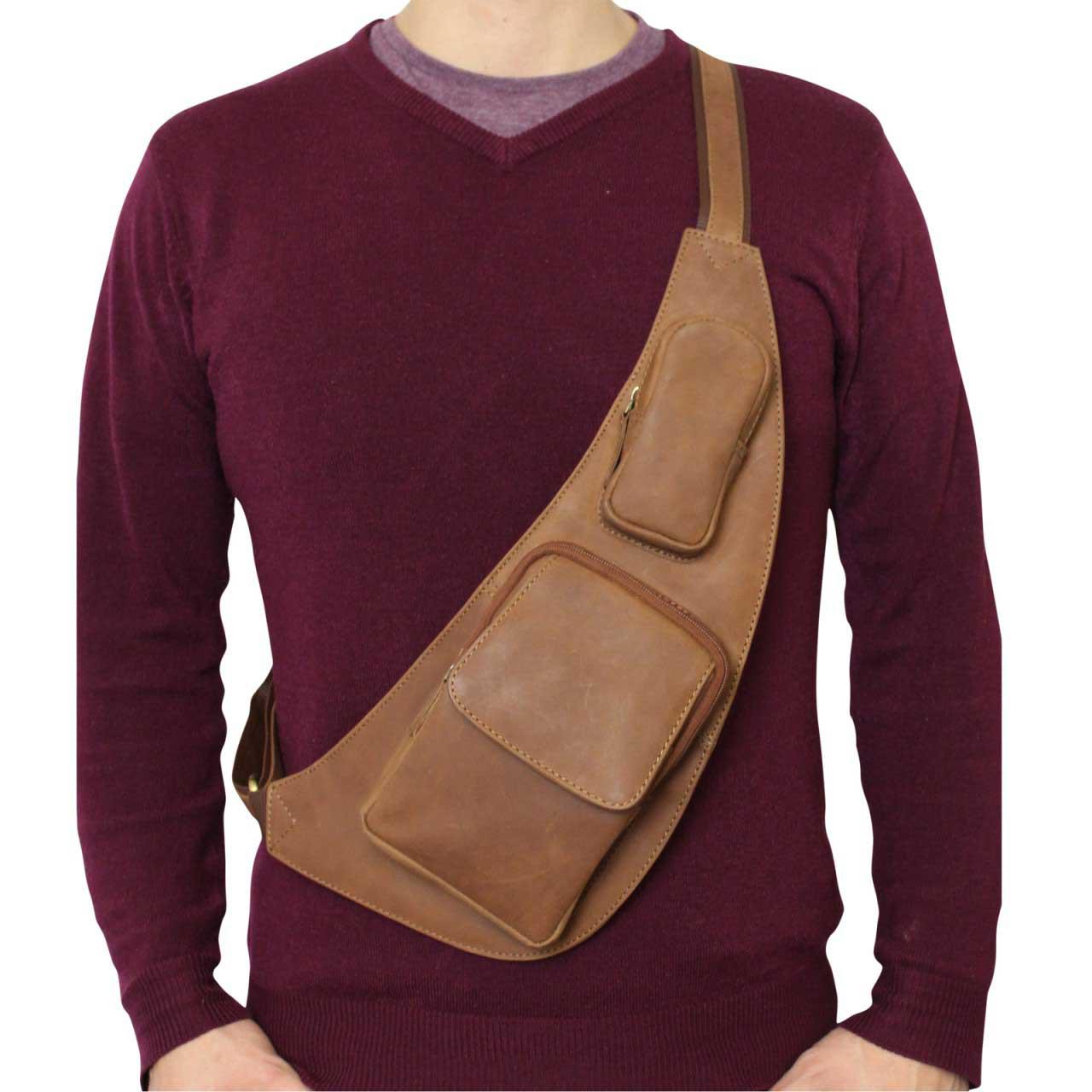Freizeittasche Leder braun